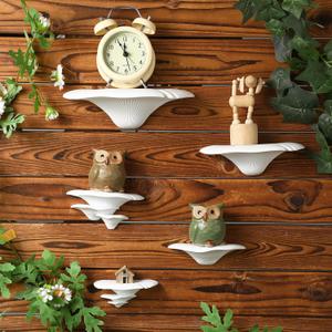 Pinkunn 5 Pack Mushroom Shelves Wall Decor Mushroom Floating Shelf Cottage Core Decor Cute Hanging Shelf for Whimsical Home Living Room Bedroom Kitchen Wall Decoration Ideal Valentines Gift(White)