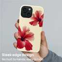 Case for iPhone 15 Plus, Magnetic Hybrid Shockproof Protective Phone Case with MagSafe Compatible Design, Hibiscus