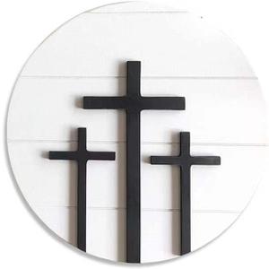 Lavender Inspired Modern Farmhouse 3D Cross Sign-Christian Home Decor-3 Wood Cross Wall Art Hanging Decor-Religious Cross Gifts-Rustic Cross Wall Hanging Signs Plaque Decor,10 Inch