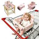 Shopping Cart Cover for Baby Boy & Girl,High Chair Cover for Restaurant Seat,Soft Padded Machine Washable Infant Toddler Buggy Seat Cover,Swing Insert for Infant & Toddler - Pink Rainbow