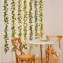 Dolicer 2 Packs 6FT Artificial Eucalyptus Garland, Faux Greenery Garland Hanging Fake Silver Dollar Eucalyptus Leaves Vines for Wedding Backdrop Arch Table Wall Party Home Decor