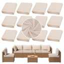 12PCS Patio Cushion Covers,Patio Furniture Couch Seat Slipcovers，Washable Furniture Protector, Replacement for Sofa Sectional Chair