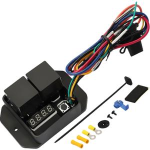 Digital Radiator Fans Controller Swith 12V and 24V, Adjustable Temperature Range Digital Electric Thermatic Fan Switch Kit (Part #0444)