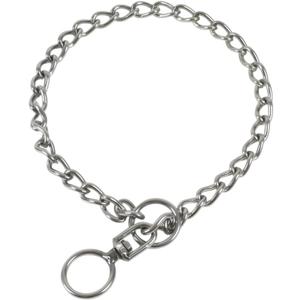 Dog Choker Collar for Large Dogs, Choke Chain for Dogs Stainless Steel Slip Dog Chain Collars Heavy Duty Training Martingale Collars for Large Breed Pets Boys Girls, Silver L (L(Neck Max 20inch)D4mm)