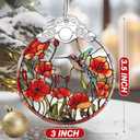 Hummingbird Ornament  Christmas Decoration & Christmas Ornament; Stained Glass Holiday Decoration (Holiday Present, Bauble Present, Gift Idea, Gift Exchange) | Heirloom Keepsakes