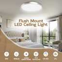 Hlite 4pack 9 Inch LED Flush Mount Ceiling Light Fixture, Dimmable & 3CCT Selectable 3000K/4000K/5000K, 18W 1800LM Super Slim, Low Profile Light for Kitchen Bedroom Hallway, Brushed Nickel