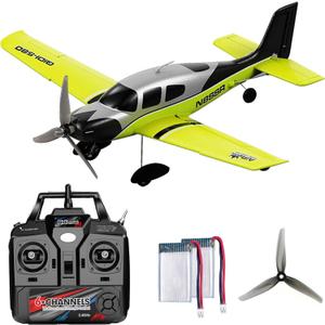 QIDI 580 5-Channel Off-Road Aircraft 3D RC Plane One-Key Hanging Stunt Fixed Wing with Wind Resistant Flight Control for Beginner and Experienced Ready to Fly(Green), 20.47 inches x 15.35 inches x 5.5 inches