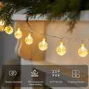 Metaku Globe Fairy Lights Battery Operated 33ft 80LED String Lights with Remote Waterproof Indoor Outdoor Hanging Decorative Christmas Lights for Home Party Patio Garden Wedding