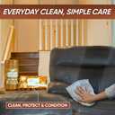 Air Jungles 3in1 Leather Wipes 50 Count, Extra Large 8" x 10" Size, Clean Condition Protect Wipes for Leather Car Seat, Furniture Couch, Shoes Boots Bags Purse Apparel