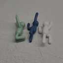 Umbra Buddy Wall Hooks  Decorative Wall Mounted Coat Hooks for Hanging Coats, Scarves, Bags, Purses, Backpacks, Towels and More, Set of 3, Light Multicolored