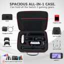 WPGEAR Hard Carrying Case Compatible with Nintendo Switch 2 (2025), Travel Bag Holds Switch 2 Console, Pro Controller x 2, Joy-Con Grip, Dock, Power Adapter, 21 Games, Cables and Accessories