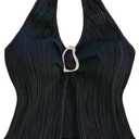 Milumia Women's Backless Halter Top Y2k Going Out Crop Tank Tops Party Clubwear (Black, S)