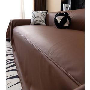 vctops Waterproof Thick PU Leather Sofa Covers for Sectional Sofa Luxury Couch Cover for Dogs Loveseat Covers Futon Cover L Shaped Cover Wipeable Couch Protector (Brown,71"x51")