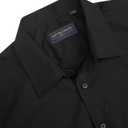 J.VER Men's Short Sleeve Dress Shirts Stretch Stain Shield Casual Button Down Shirts Solid Formal Shirt (Black, XXL)