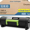 MasaiMara Compatible Black S2830 (Ggctw) High Yield Laser Toner Cartridge Replacement for Dell (8500 Page Yield) S2830 S2830dn 2830 dn 2830dn Smart Series Ink Printers