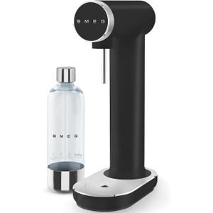 SMEG Soda Maker – Sparkling Water Machine for Kitchen Counter – Collezione – Includes 1L Bottle – Compatible with Standard 60L CO₂ Cylinders (Matte Black), 1 Liter