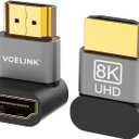 VCELINK HDMI Right Angle Adapter 8K@60Hz, 90 Degree HDMI Adapter Male to Female, HDMI 2.1 Cable with 4K@120Hz, HDR, eARC for for HDTV Switch Laptop PS4 PS5 Xbox, 2-Pack