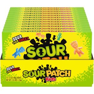 SOUR PATCH KIDS Soft & Chewy Candy, Easter Candy, 12 - 3.5 oz Boxes (EXP 02/23/27)