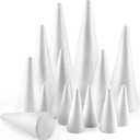 Yalumo Foam Cones for Crafts, 5 Sizes White Polystyrene Foam Tree Cone 3-10 Inch Tall for DIY Home Craft Project, Christmas Tree, Decorations Gnomes, Table Centerpiece, Wedding, Holiday, 14 Packs