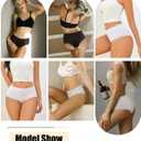 Sth Big Cotton Underwear for Women High Waisted Womens Underwear Pack Sexy Lace Edge Bikini Cheeky Panties Girls Brief (Large, A 6 Pack(black*1 White*1 Orange*1 Grey*1 Beige*1 Pink*1))