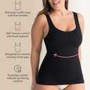 SHAPERMINT Compression Tank Cami - Tummy and Waist Control Body Shapewear Camisole for Women (Black, XL)