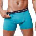 INNERSY Men's Breathable Mesh Boxer Briefs Cooling Moisture Wicking Underwear 4-Pack (L)