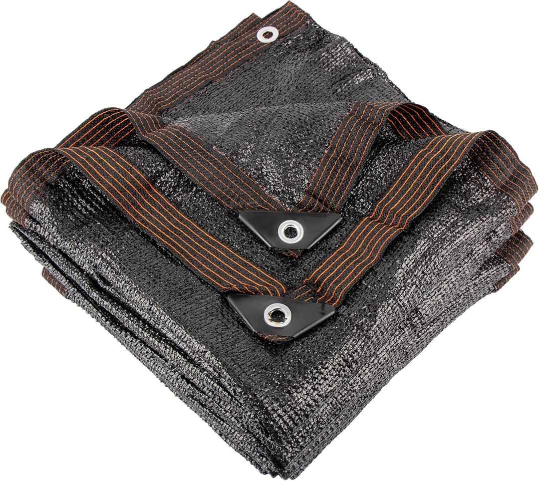 70% 20 X 30 FT Black Shade Cloth, Outdoor Sunblock Shade Cloth with Grommets, Durable Sun Shade Netting Shading Antifreezing for Patio, Garden, Plants Cover, Greenhouse, Barns, Dog Kennel