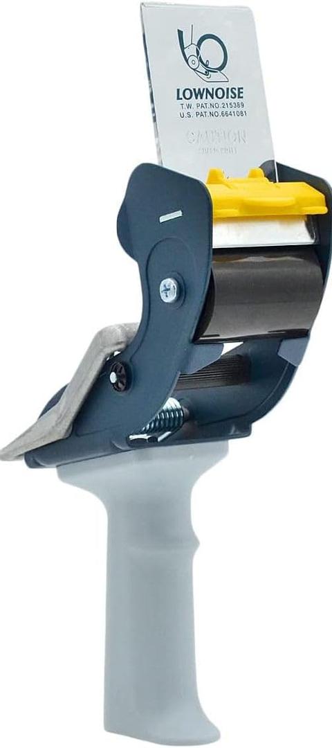 Excell SNC-289 Low Noise Carton Sealing Packaging Tape Dispenser with Safety Blade Cover; 3" Core; Fits 2" Wide Tape Rolls; Natural Rubber Roller
