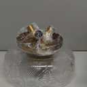 Semi Flush Mount Ceiling Light, 12 Inch Large Gold Ceiling Light Fixture, 3-Light Globe Glass Farmhouse Kitchen Lighting Fixtures for Bathroom, Hallway, Dining Room (Bulb Not Included)