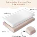 SOULFUL Muslin Crib Sheets for Boys Girls, 2 Pack Soft and Breathable Cotton Fitted Crib Sheets for Standard Crib Mattress (28"x 52", White & Mist Pink)