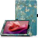 Famavala Folio Case Cover for 8 inch 7th/8th Generation Tablet 20217/2018 Released, Slim Foldable, not fit for 8" Lenovo M8 2018 Tablet (Apricot Flower)