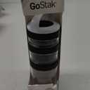 BlenderBottle GoStak Twist n' Lock Storage Jars, 4-Piece Starter Pak, Black