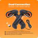 Helett HT20 Wireless 2.4GHz 2D & 1D Barcode Scanner (QR Code & Barcode) Wired & Wireless(Rechargeable) Connectivity | Induction Scanning with Built-in Illumination Light |Strong ABS(Black)