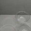 PLASTICPRO Disposable Round Crystal Clear Serving Bowls With Lids - Party Snack or Salad Bowl, Plastic Chip Bowls, Candy Dish (2, 150 OUNCE)