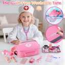 Sundaymot Doctor Kit for Girls, 34 Pcs Doctor kit for Toddlers 3-5 with Medical Storage Bag & Real Stethoscope Pretend Play Doctor Set, Doctor Play Gift for Kids Toddlers Role Play