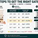 Cumbor 29.7-51.5 in Extra Wide Baby Gate for Stairs, Dog Gate Indoor White