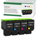 C2310 High Yield Black Cyan Magenta Yellow Toner Cartridge Replacement for Lexmark C2310K0 C2310C0 C2310M0 C2310Y0 for C2325 C2425 C2535 MC2325 MC2425 MC2535 MC2640 Printer