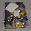 Ouddy Life 164Pcs Purple Green Balloons Garland Arch Kit - Purple Green Gold Yellow Confetti Different Sizes 18" 12" 10" 5" Balloon for Birthday Fat Tuesday Party Supplies