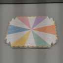 Dunzoom 30 Pcs Pastel Paper Food Trays Striped Pastel Party Decoration Birthday Supplies Disposable Food Boats Plates with Scalloped Gold Foil for Hot Dog Nacho Popcorn Snack Serving