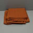 Lecloud Bessie Orange Curtains for Bedroom 72 Inches Long 2 Pcs, Airy Light Filtering Faux Linen Textured Window Curtains for Living Room Decor, Dual Rod Pocket Drapes, Each Panel 40" W x 72" L