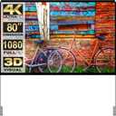 Portable Projector Screen Stand Outdoor: Movie Projection Screen 80 inch 4K HD16:9 Outside Screen with Carry Bag for Home Theater Backyard Cinema Travel Foldable Anti Crease