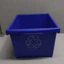 Storex 4 Gallon (15L) Recycle Bin, 14.8 x 7.87 x 11.25 Inches, Blue (61505A06C)