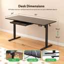 Electric Standing Desk with Drawers,55x24 inches Height Adjustable Sit-Stand Desk with Storage Shelf,3 Preset Heights,Equipped with Hooks,Ergonomic Gaming Table for Home and StudyBlack