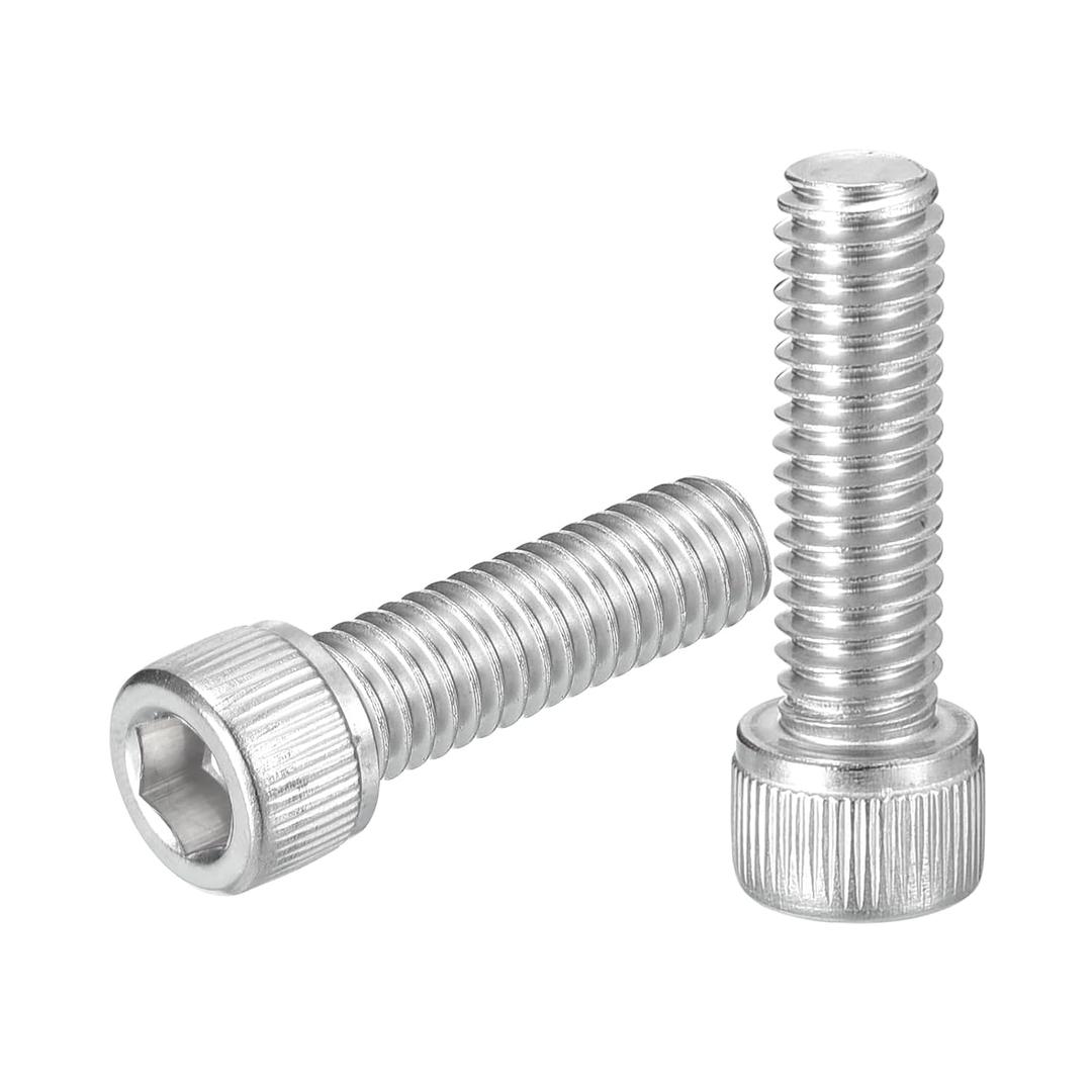 uxcell Hex Socket Bolts (5/16"-18x1), 304 Stainless Steel Hex Socket Drive Screw, Silver Tone, 20 Pcs