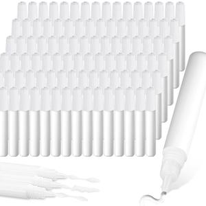 MotiMind 100 Pcs White Tacky Glue Pens Bulk for Crafts Quick Dry Mini Glue Pens for Crafting Mini Tacky Bottles Sticks for DIY Arts and Crafts Projects (White)
