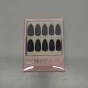 Glamnetic Press On Nails - Red Bottom | Red Accent Dual Side Medium Almond Fake Nails with a Black Matte Finish, Salon Quality Halloween Nails | 15 Sizes - 30 Nail Kit with Glue