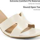 Heels for Fashion Women Wedding: Apricot 7.5 Comfortable Womens Heeled Sandals for Party - Dressy Prom Ladies Buckle Shoes