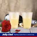 JOLLY CHEF 14 oz 50 Pack Gold Plastic Cups, Disposable Gold Glitter Plastic Cups Tumblers, Ideal for Wedding Halloween, Thanksgiving, Christmas Parties