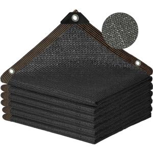 90% Shade Cloth for Garden 10x8,Sunblock Netting with Grommets UV-Resistant Greenhouse Shade Cloth Cover,Sun Shade Mesh for Patio Chicken CoopBarns Backyard Black