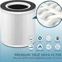B-D02L/M05 Replacement Filter, Compatible with MOOKA B-D02L & M05, for VEWIOR B-D02U, for KOIOS B-D02L, for Tailulu D10 Air Purifier, 2 Pack Basic Filter, White